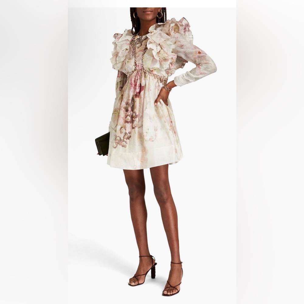 NWT ZIMMERMANN  DANCER LACED MINI DRESS